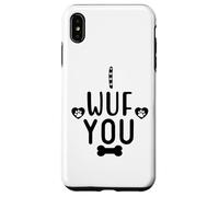 Carcasa para iPhone XS MAX I Wuf You Dog Lover Cute Dog Paw Print Dog Mom Dad Dogs Mum