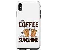 Carcasa para iPhone XS MAX Iced Coffee & Sunshine Every Day All Day Funny Summer