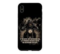 Carcasa para iPhone XS MAX If The Devil Isn'T Bothering You... Men Christian Motorcycle