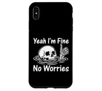 Carcasa para iPhone XS MAX I'm Fine No Worries Esqueleto Divertido Humor Sarcástico