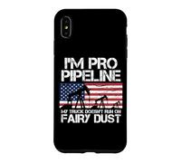 Carcasa para iPhone XS MAX I'm Pro Pipeline Trucker Petróleo Gas Pipeliner Bandera Americana