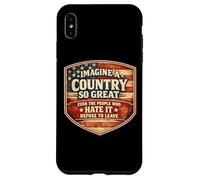 Carcasa para iPhone XS MAX Imagina un país Tan Grande Patriótico Americano Patriota de Estados Unidos