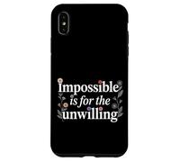 Carcasa para iPhone XS MAX Impossible Is For The Unwilling Motivación resiliente -