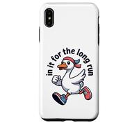 Carcasa para iPhone XS MAX In It for The Long Run Goose Running, Divertido diseño para Correr