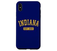 Carcasa para iPhone XS MAX Indiana Clásico Vintage Texto Amarillo EST. 1816