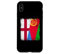 Carcasa para iPhone XS MAX Inglaterra Eritrea Media Bandera Inglesa Herencia Eritrea