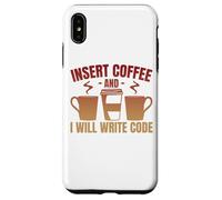 Carcasa para iPhone XS MAX Inserte café y escribiré código Coder