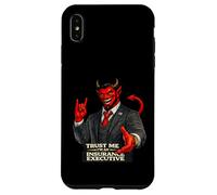 Carcasa para iPhone XS MAX Insurance Devil | Protesta Humor Satanás Mal Codicia Corporativa