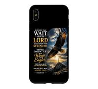 Carcasa para iPhone XS MAX Isaiah 40:31 Wait on The Lord, Renew Strength Eagle