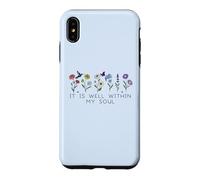 Carcasa para iPhone XS MAX It Is Well with My Soul Women Christian Themed Bible Verse