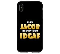 Carcasa para iPhone XS MAX Jacob Costume Idgaf Meme Personalized Jacob First Name Jake
