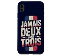 Carcasa para iPhone XS MAX Jamais Deux Sans Trois Francia FRA Vintage