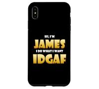 Carcasa para iPhone XS MAX James Costume Idgaf Meme Personalized Jim First Name James