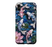Carcasa para iPhone XS MAX Japanese Transgender Koi Fish Stained Art Trans Lotus Pond