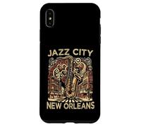 Carcasa para iPhone XS MAX Jazz City New Orleans Souvenir Hombres Música Saxofón