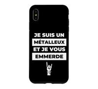 Carcasa para iPhone XS MAX Je Suis un Métalleux et je vous Emmerde Headbanger Festival