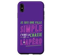 Carcasa para iPhone XS MAX Je Suis UNE Fille Simple J'aime La Chasse et L'Apéro Cadeau