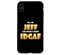 Carcasa para iPhone XS MAX Jeff Costume Idgaf Meme Personalized First Name Jeffery