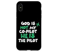 Carcasa para iPhone XS MAX Jesus God is The Pilot Aviation Christian Faith
