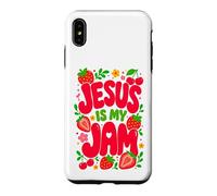 Carcasa para iPhone XS MAX Jesus is My Jam Cute Christian Strawberry Faith