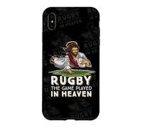 Carcasa para iPhone XS MAX Jesús Jugando al Rugby Rugby - The Game Played In Heaven