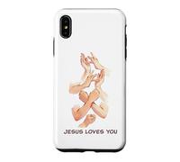 Carcasa para iPhone XS MAX Jesus Loves You - American Sign Language Watercolor
