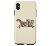 Carcasa para iPhone XS MAX Jesús Montando Maine Coon Divertido Cristiano para Gatunos