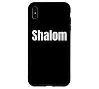 Carcasa para iPhone XS MAX Jewish Hebrew Faith Phrase Design Shalom Chai