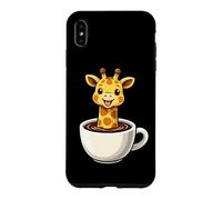 Carcasa para iPhone XS MAX Jirafa en Taza de café Divertido gráfico Animal