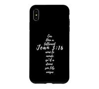 Carcasa para iPhone XS MAX Juan 3 16 Cruz Cristiana Regalos Religión Verso Biblia