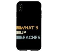 Carcasa para iPhone XS MAX Juego de Palabras Retro de los Ochenta en la Playa | ¿Qué Pasa Playas