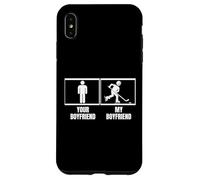 Carcasa para iPhone XS MAX Jugador de Hockey Tu Novio Mi Novio Divertido Hockey sobre Hielo