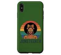Carcasa para iPhone XS MAX Juneteenth 1865 Mujeres Afro Leopard Melanina Libertad