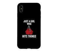 Carcasa para iPhone XS MAX Just a Girl Who Hits Things Guantes de Boxeo Mujeres Punching