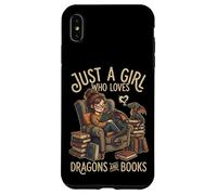 Carcasa para iPhone XS MAX Just A Girl Who Loves Dragons and Books Lector De Fantasía