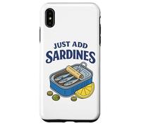 Carcasa para iPhone XS MAX Just Add Sardines Funny Seafood Lover Retro Fish Tin Humor