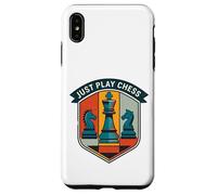 Carcasa para iPhone XS MAX Just Play Chess Retro Juego de Mesa Amantes Jugador de ajedrez