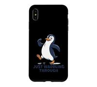 Carcasa para iPhone XS MAX Just Waddling Through Cute Penguin Cartoon
