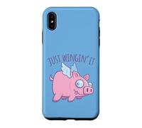Carcasa para iPhone XS MAX Just Wingin' It Derpy Flying Pig