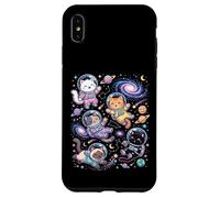 Carcasa para iPhone XS MAX Kawaii Space Cats Astronauta Galaxia Estrellas Planetas