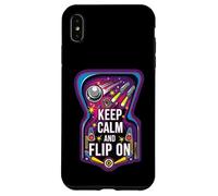 Carcasa para iPhone XS MAX Keep Calm and Flip On Retro Pinball Arcade Game