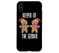 Carcasa para iPhone XS MAX Keeper of The Gender Revela Baby Shower Gingerbread Xmas