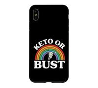Carcasa para iPhone XS MAX Ketogenic Diet Keto Or Bust Western Cow Skull Retro