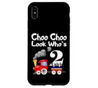 Carcasa para iPhone XS MAX Kids 2nd Birthday Caleb Choo Choo Train 2 Year Old