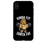 Carcasa para iPhone XS MAX Kinda Fit Sorta Fat Lion Gym Halterofilia Entrenamiento Divertido