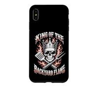 Carcasa para iPhone XS MAX King of The Backyard Flame se enorgullece de Asar a la Parrilla a la Parrilla con Humor