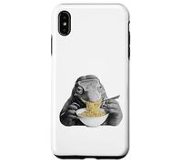 Carcasa para iPhone XS MAX Komodo Dragon Comiendo Fideos Ramen Divertido Amante de Reptiles