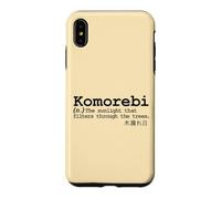 Carcasa para iPhone XS MAX Komorebi Japonés Palabra Vocab Poético Árbol Sol Naturaleza Amor