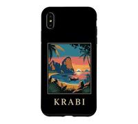 Carcasa para iPhone XS MAX Krabi Tailandia Tropical Coast Sunset Retro Viaje Diseño