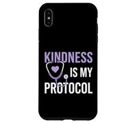 Carcasa para iPhone XS MAX La amabilidad es mi protocolo Enfermera clínica registrada en el Cuidado de la Salud